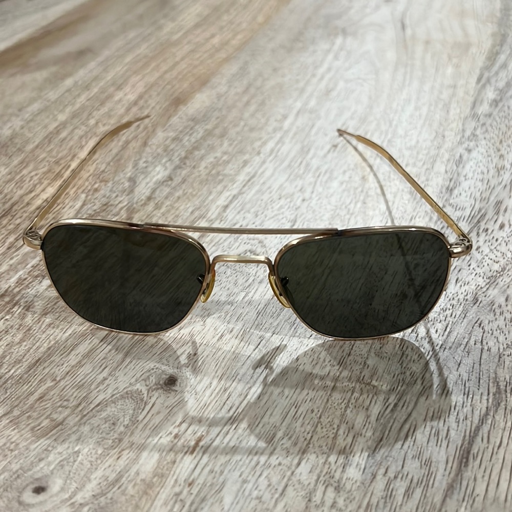 Vintage Gold Filled Military Aviator Sunglasses